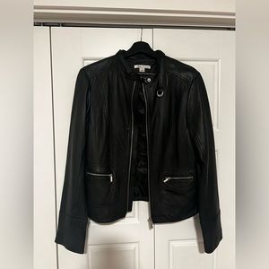 Black real leather Kenneth Cole jacket size M